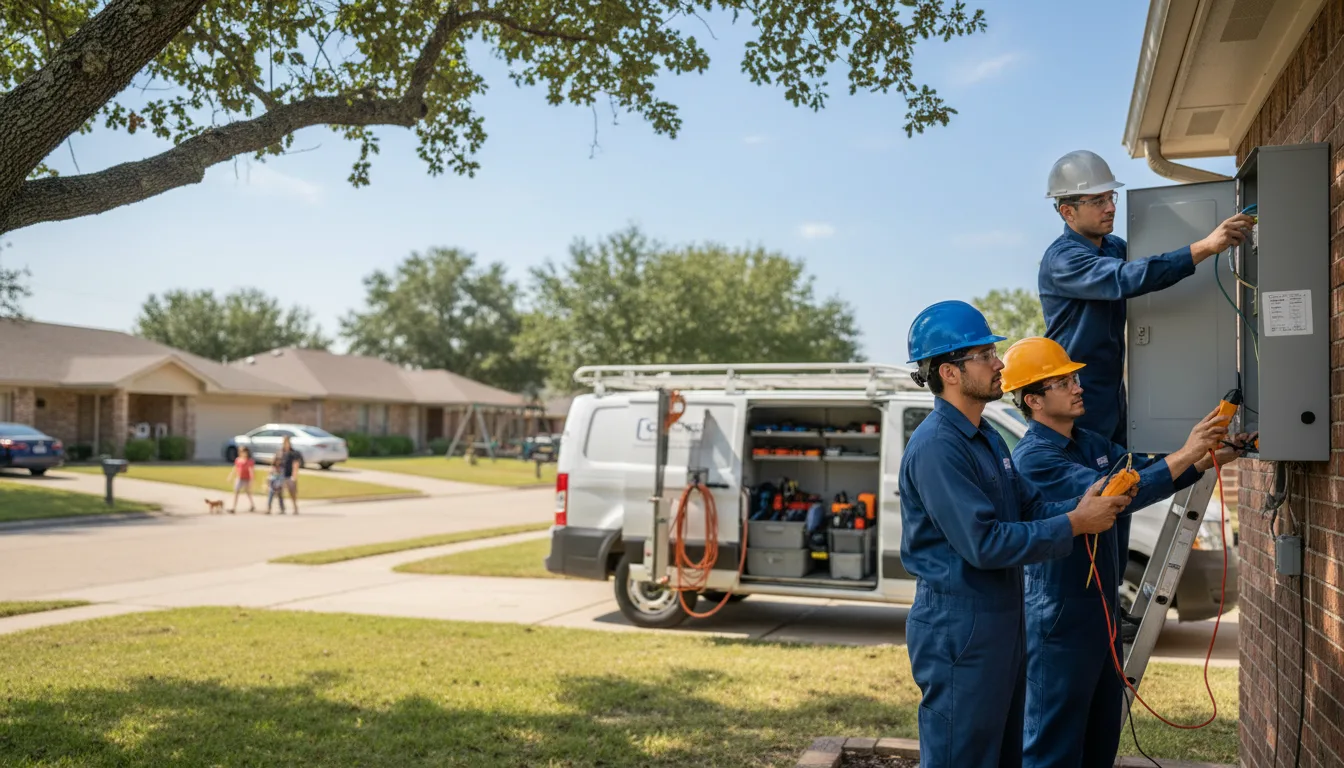 Certified electrician providing emergency electrical services in Mustang, OK